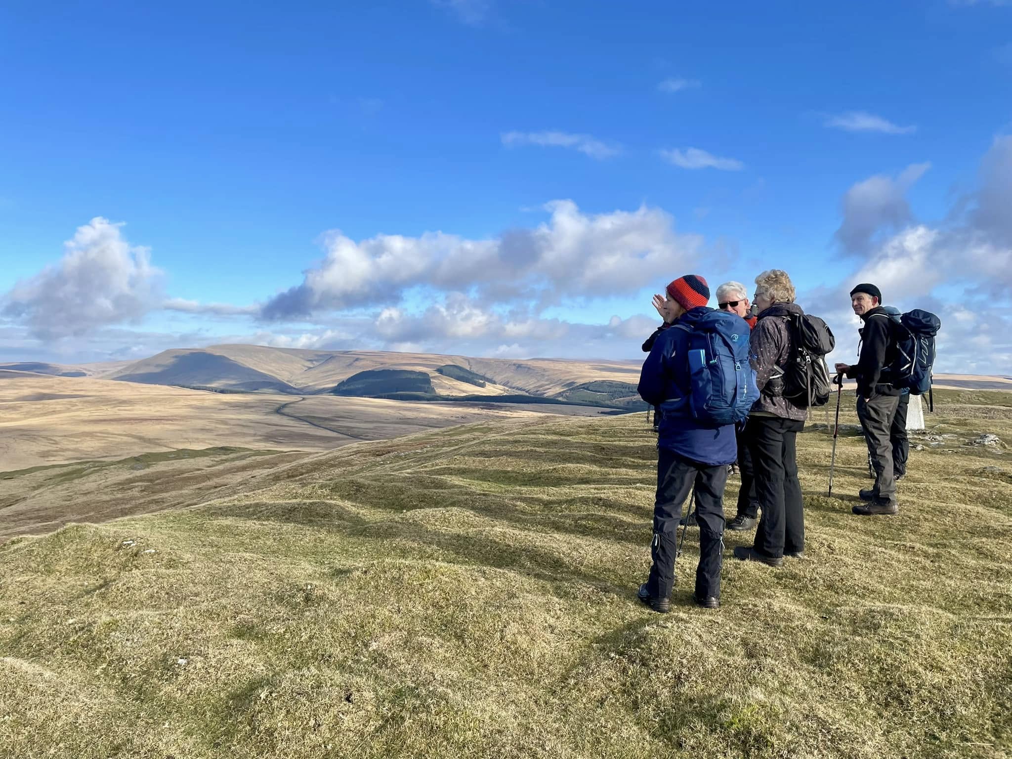 Brecon Beacons Park Society walkers enjoying a mountain route