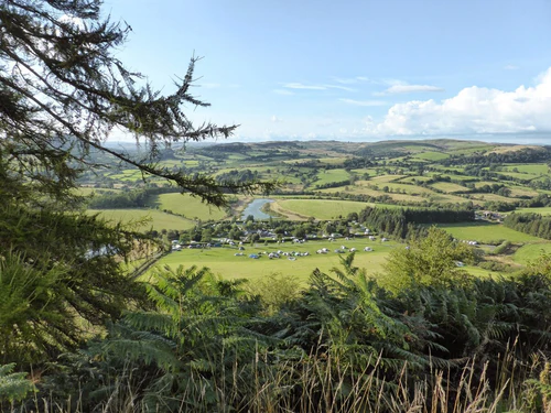 Fforest Fields campsite in Mid Wales near Brecon Beacons