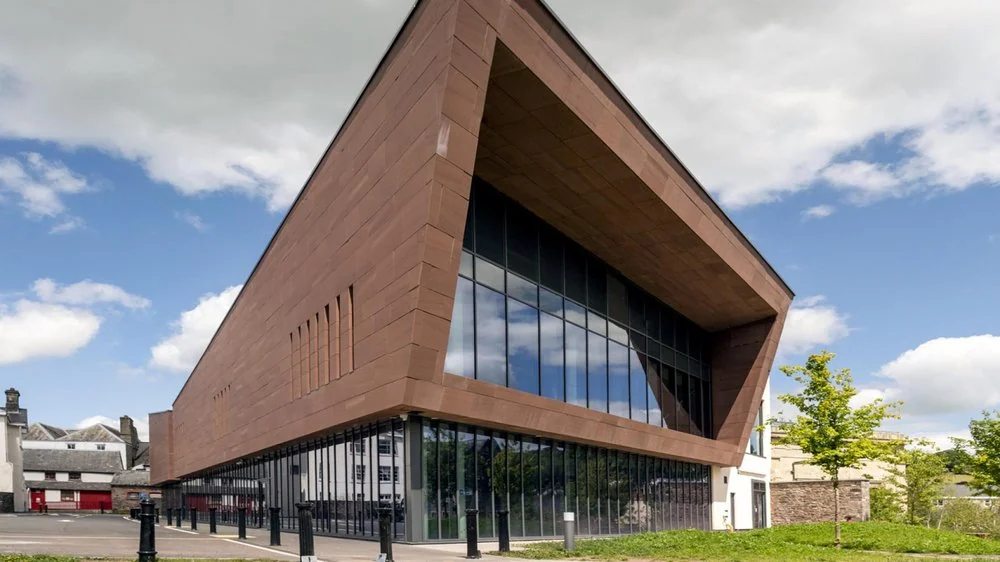 Modern y Gaer museum and gallery extension in Brecon