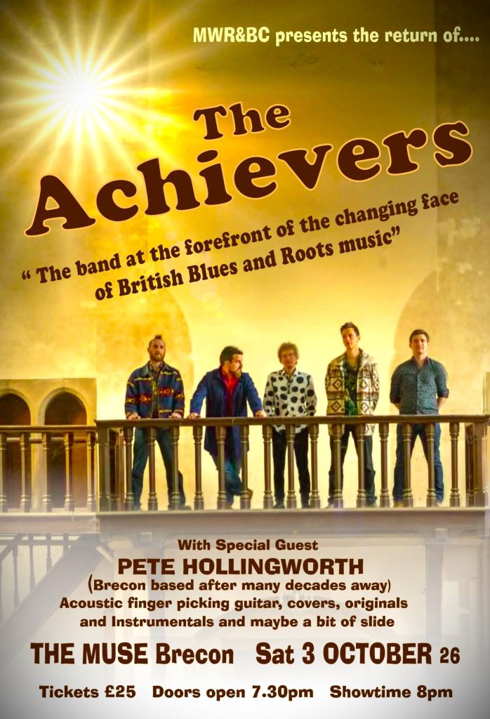 The Achievers live at The Muse in Brecon on 3 October 2026