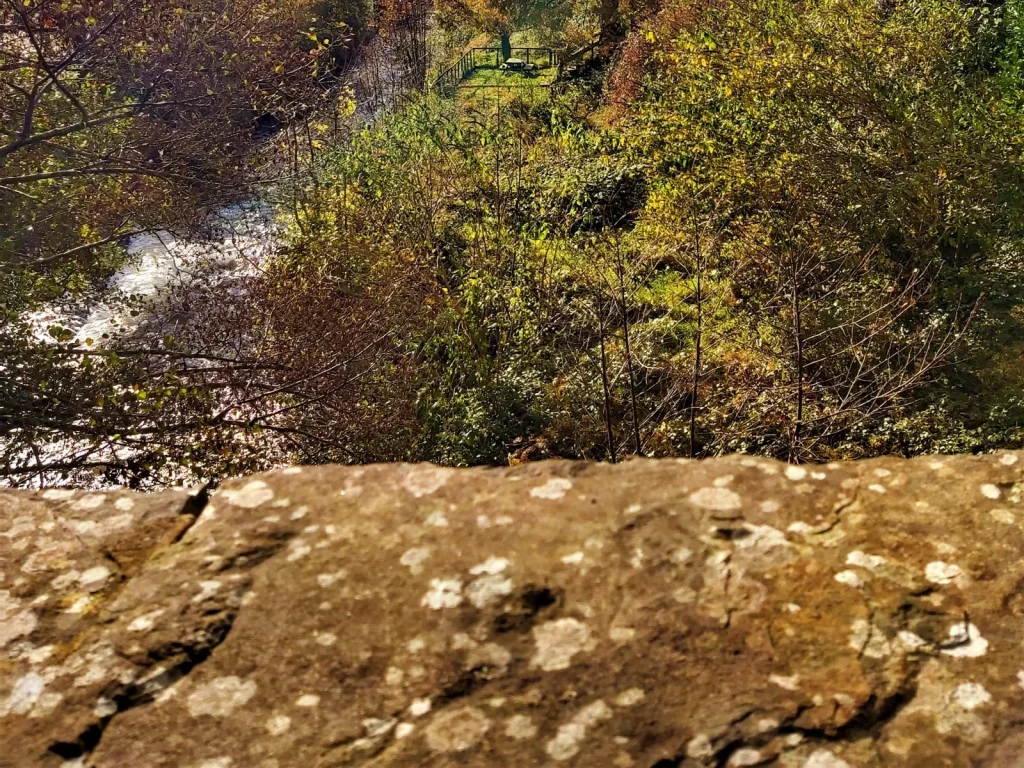 Brecon Castle seen above the River Usk