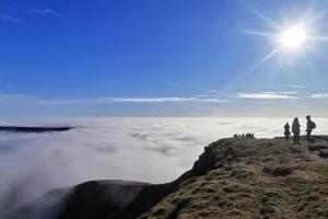High mountain viewpoint above cloud with Wild Trails Wales