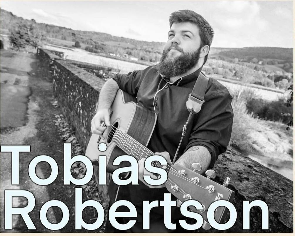 Musician Tobias Robertson performing live